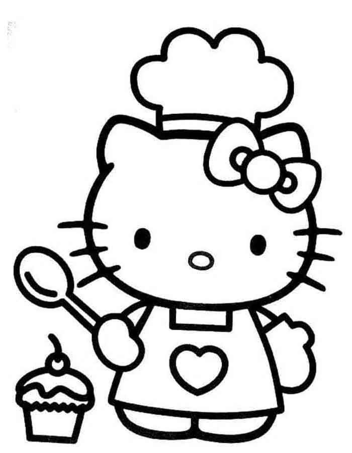 92 desenhos Hello Kitty para colorir