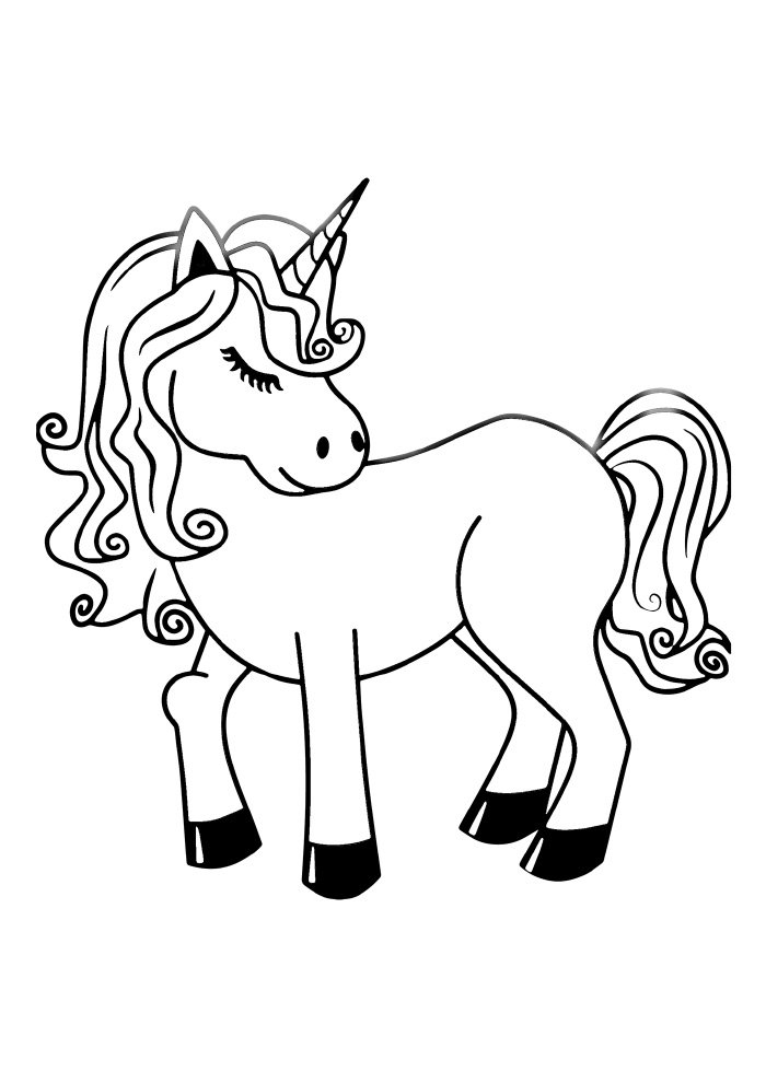 Desenho de kitty unicorn para colorir