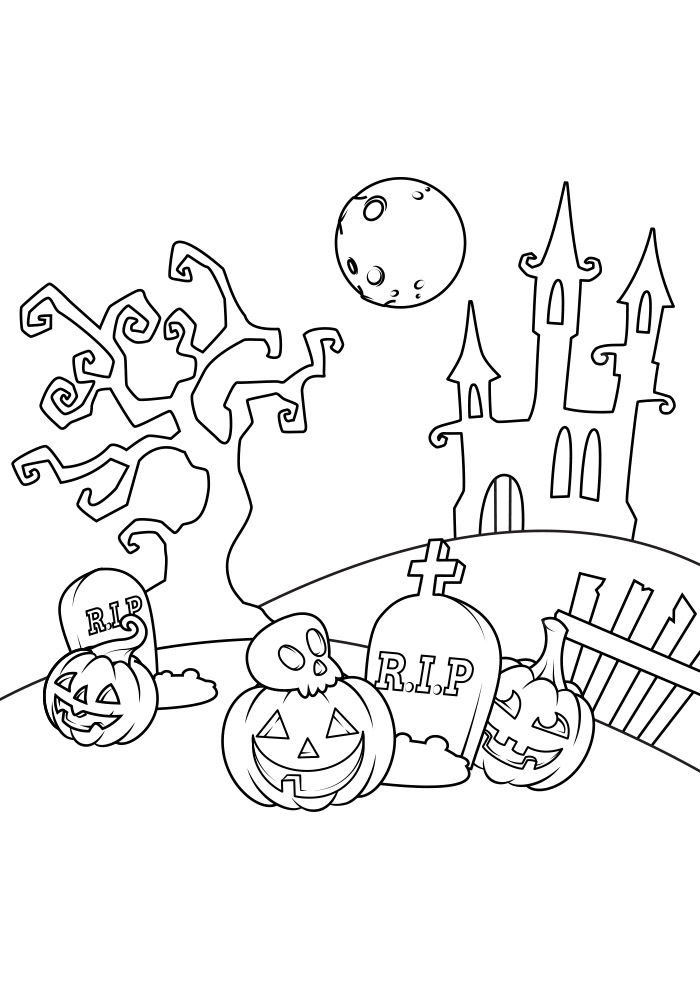 26 Desenhos de Halloween para Colorir - Só desenhos para Colorir