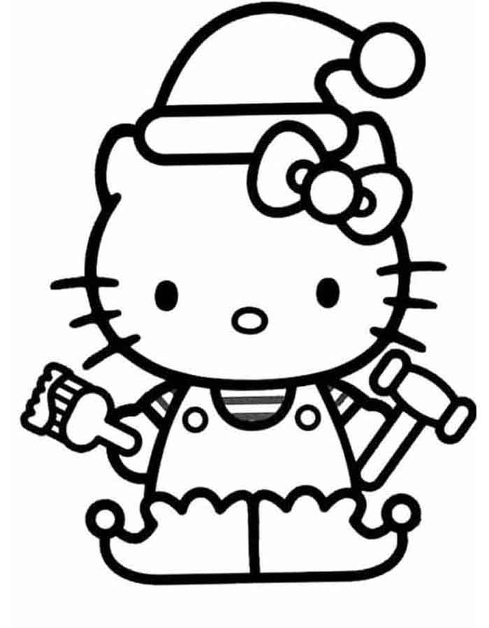 94 Hello Kitty para colorir - Só desenhos para Colorir