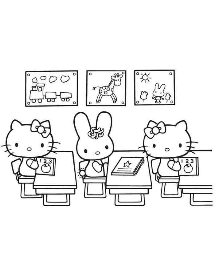 Desenhos da Hello Kitty para colorir - 7 passos