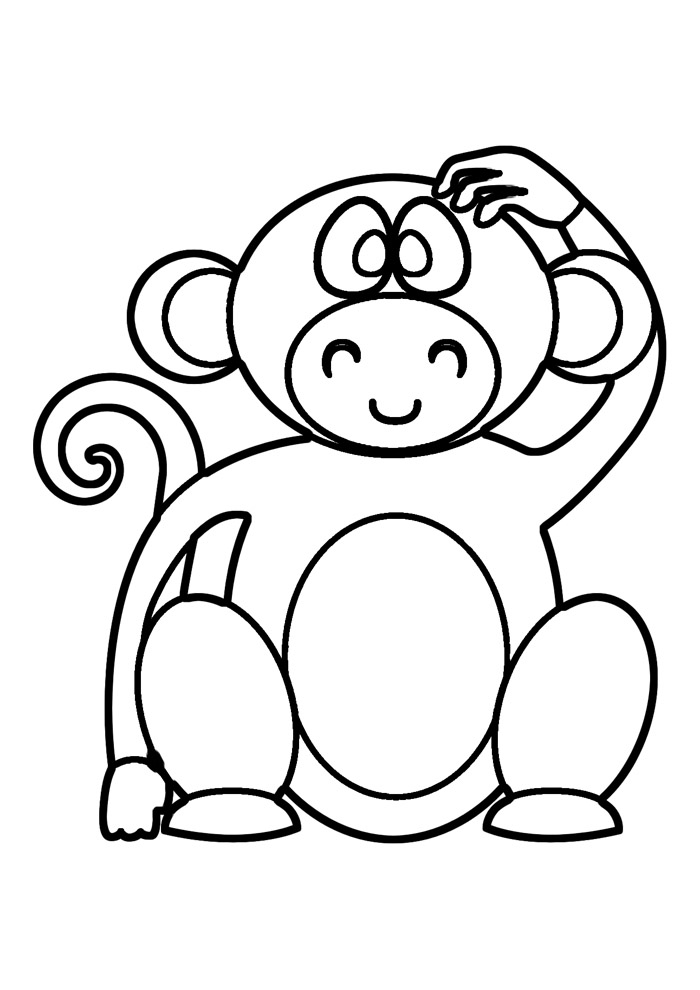 51 Desenhos de Macacos para Colorir - Só desenhos para Colorir