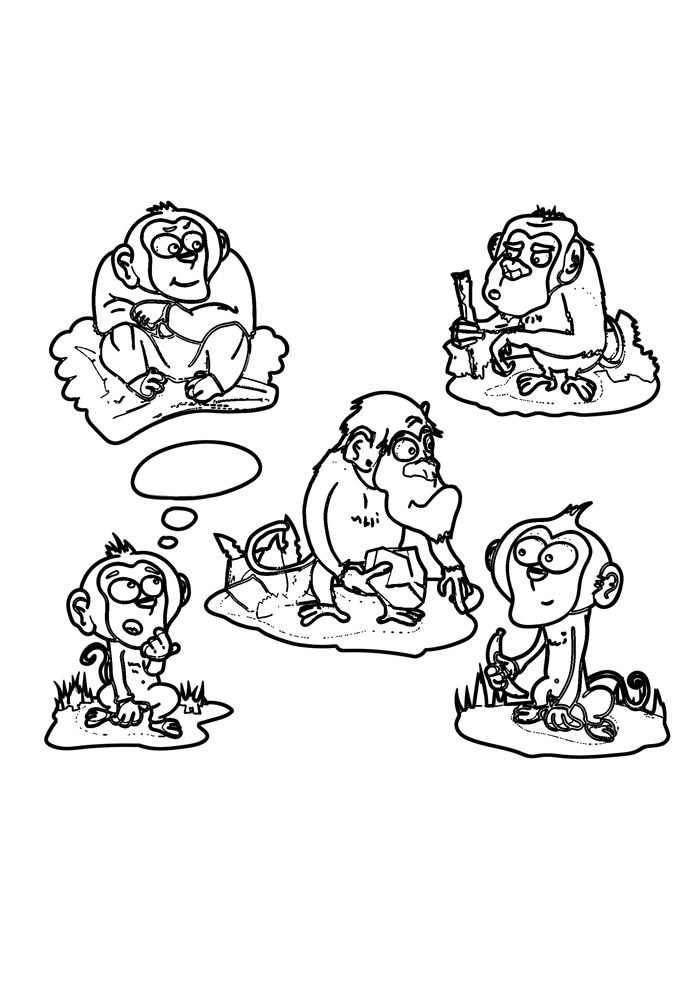 Desenho de Macaco-prego para colorir  Desenhos para colorir e imprimir  gratis