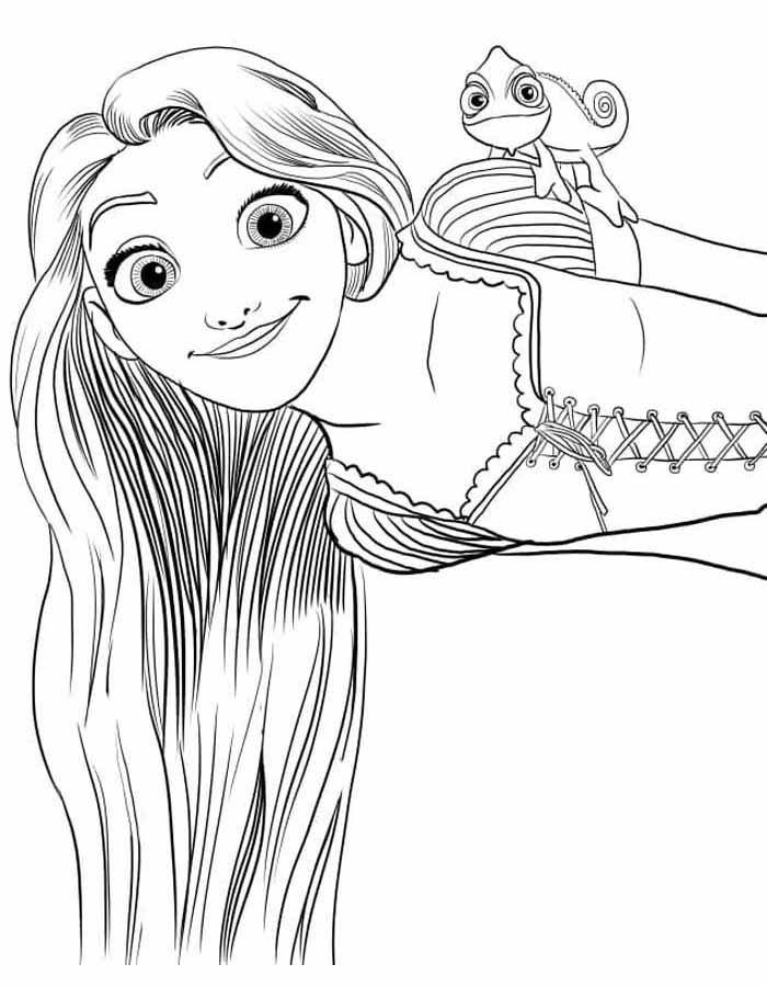 99 Rapunzel para colorir - Só desenhos para Colorir
