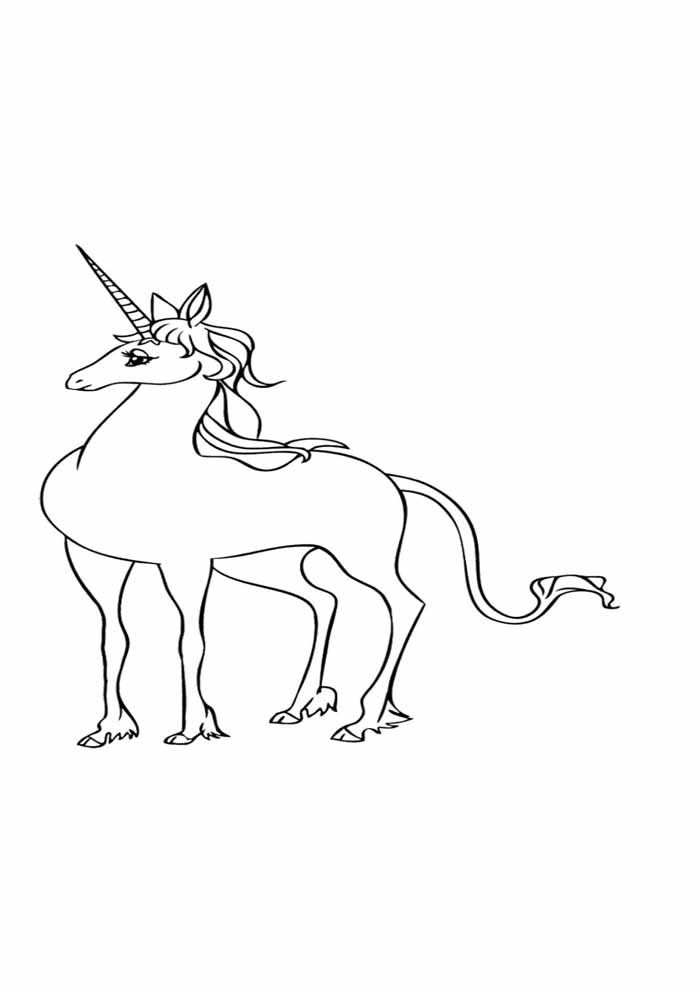 Unicórnio no meio de um campo de girassóis - Unicórnios - Coloring Pages  for Adults